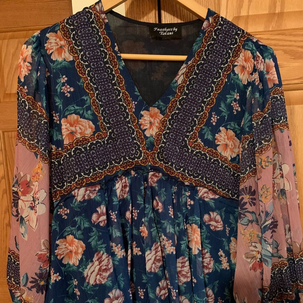 Sundance Catalog Feathers by Tolani Top Size Small